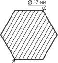 Шестигранник нержавеющий (пруток) 17 мм. 12Х13 горячекатаный, матовый